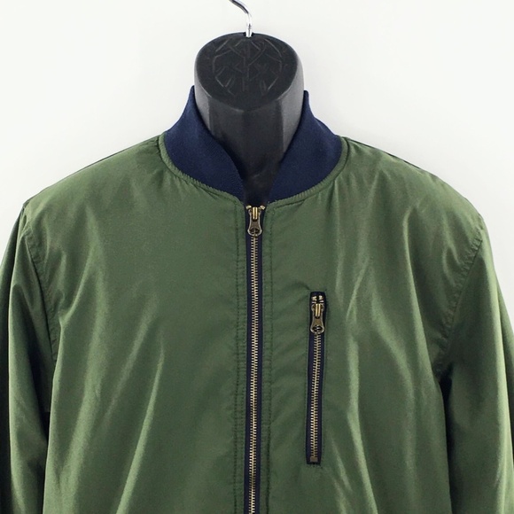 Vans Bomber Flight Mens Jacket Insulated with Poly Shell Olive Green Sz M - Picture 3 of 12